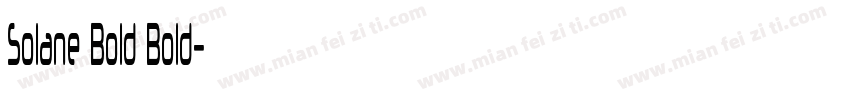 Solane Bold Bold字体转换